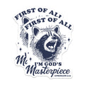 (2 Pack) Gods Masterpiece Magnets - Raccoon Christian Affirmation - Bible Verse Fridge Decor - 5 Inches On Longest Side - Thick Durable Magnet - Made in USA - MAG38047