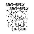 (2 Pack) Paws-itively in Love Dog Magnets - Cute Puppy Magnets - Adorable Pet Lover Decor Magnets- 5" On Longest Side - for Fridges, Toolboxes, Cars - Made in USA - MAG2861
