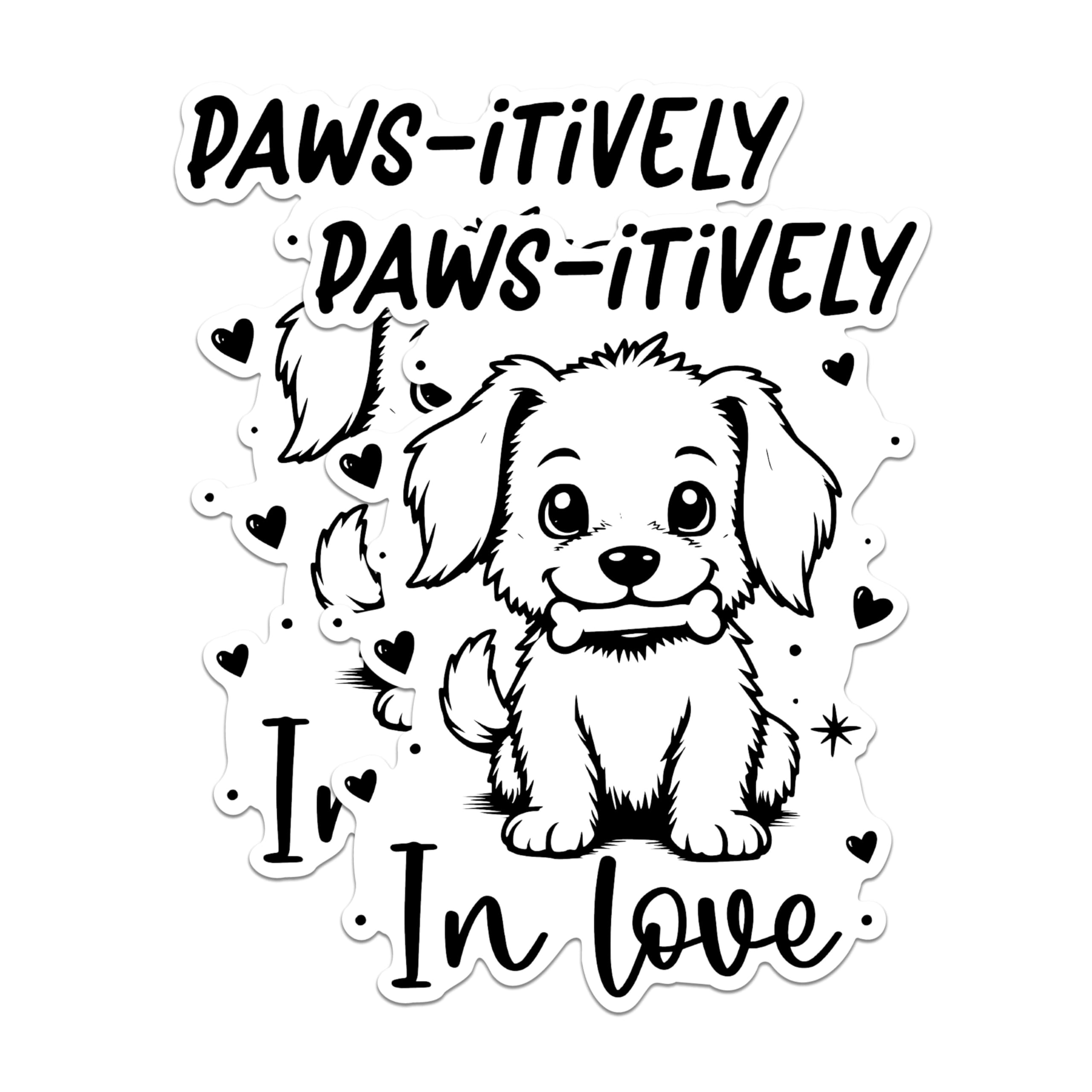 (2 Pack) Paws-itively in Love Dog Magnets - Cute Puppy Magnets - Adorable Pet Lover Decor Magnets- 5" On Longest Side - for Fridges, Toolboxes, Cars - Made in USA - MAG2861