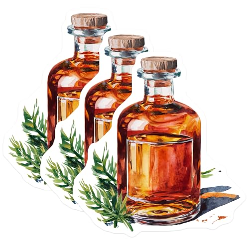 (3 Pack) Apothecary Bottle Decals - Vintage Elixir Label - Herb Bottle Sticker- 3 Inches On Longest Side - Easy Peel & Apply - Made in USA - 3MCS5432