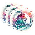 (3 Pack) Sagittarius Zodiac Decals - Horoscope Stickers - Laptop Decals- 3 Inches On Longest Side - Easy Peel & Apply - Made in USA - 3MCS5685
