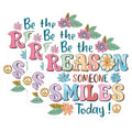 (3 Pack) Inspirational Quote Decals - Be The Reason Someone Smiles - Laptop Decals - 3 Inches On Longest Side - Easy Peel & Apply - Made in USA - 3MCS7363