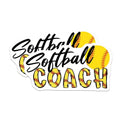 (2 Pack) Softball Coach Magnets Magnets - Sports Mentor Gifts - Softball Team Appreciation - 5" On Longest Side - Made in USA - Sticks to Refrigerators & Metal Surfaces - MAG9220