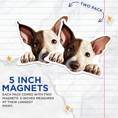 (2 Pack) Dog Lover Accessories Magnet - Animal Home Decor - 5" On Longest Side - Sticks to Smooth Flat Surfaces - Made in USA - MAG10227