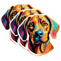 (3 Pack) Colorful Dog Decals - Abstract Art Dog Breed - Laptop Decal - 3 Inches On Longest Side - Easy Peel & Apply - Made in USA - 3MCS0808