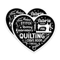 (2 Pack) Quilting Sewing Magnets - Craft Room Decoration - Seamstress Fridge Accent - 5 Inches On Longest Side - Thick Durable Magnet - Made in USA - MAG36462