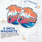 (2 Pack) Cyprus Magnets - Travel Souvenir - Island Fridge Decorations - 5" On Longest Side - Premium Magnet - for Cars, Refrigerators, Toolboxes, Lockers - Made in USA - MAG17965