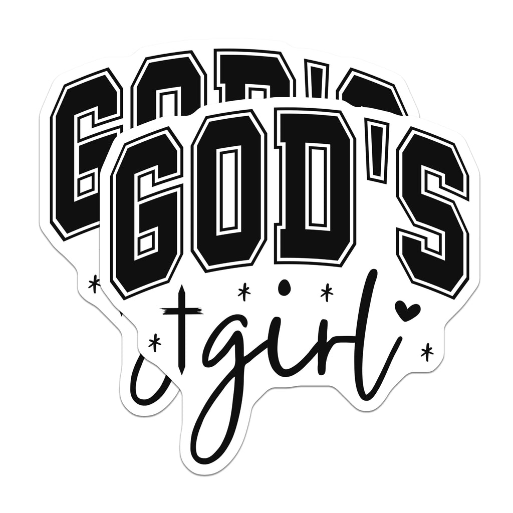 (2 Pack) God's Girl Magnets - Christian Faith Decor - Inspirational Religious Magnets - 5 Inches On Longest Side - Thick Durable Magnet - Made in USA - MAG28838