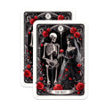 (2 Pack) Skeleton Couple Magnets - Gothic Romance Art - Eternal Love Decor - Undead Lovers Artwork - Macabre Wedding Art - 5 Inches On Longest Side - Thick Durable Magnet - Made in USA - MAG22946