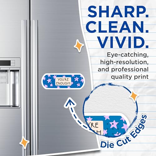 (2 Packs) You're Enough Bandage Magnets - Positive Motivating Inspiring Magnets Magnets - 5 Inches On Longest Side - Premium Magnet - for Fridges, Toolboxes, Cars - Made in USA - MAG2317