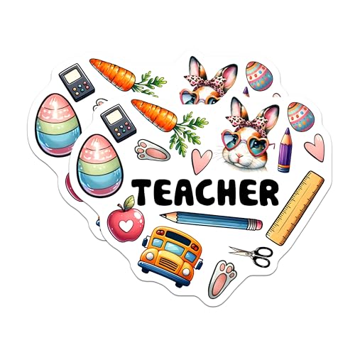 (2 Pack) Teacher Appreciation Magnets - Back to School Classroom Decor - Cute Teacher Gifts - 5" On Longest Side - for Cars, Fridges, Toolboxes - Made in USA - MAG8154
