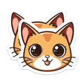 (2 Pack) Cute Cat Face Magnets - Kawaii Kitten Refrigerator Decor - Adorable Pet Lover Car Locker Accessories - 5 Inches On Longest Side - Thick Durable Magnet - Made in USA - MAG36299