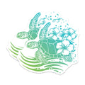 (2 Pack) Sea Turtle Hibiscus Magnets - Ocean Animal Decor - Tropical Beach Island Souvenirs - 5 Inches On Longest Side - Thick Durable Magnet - Made in USA - MAG36617