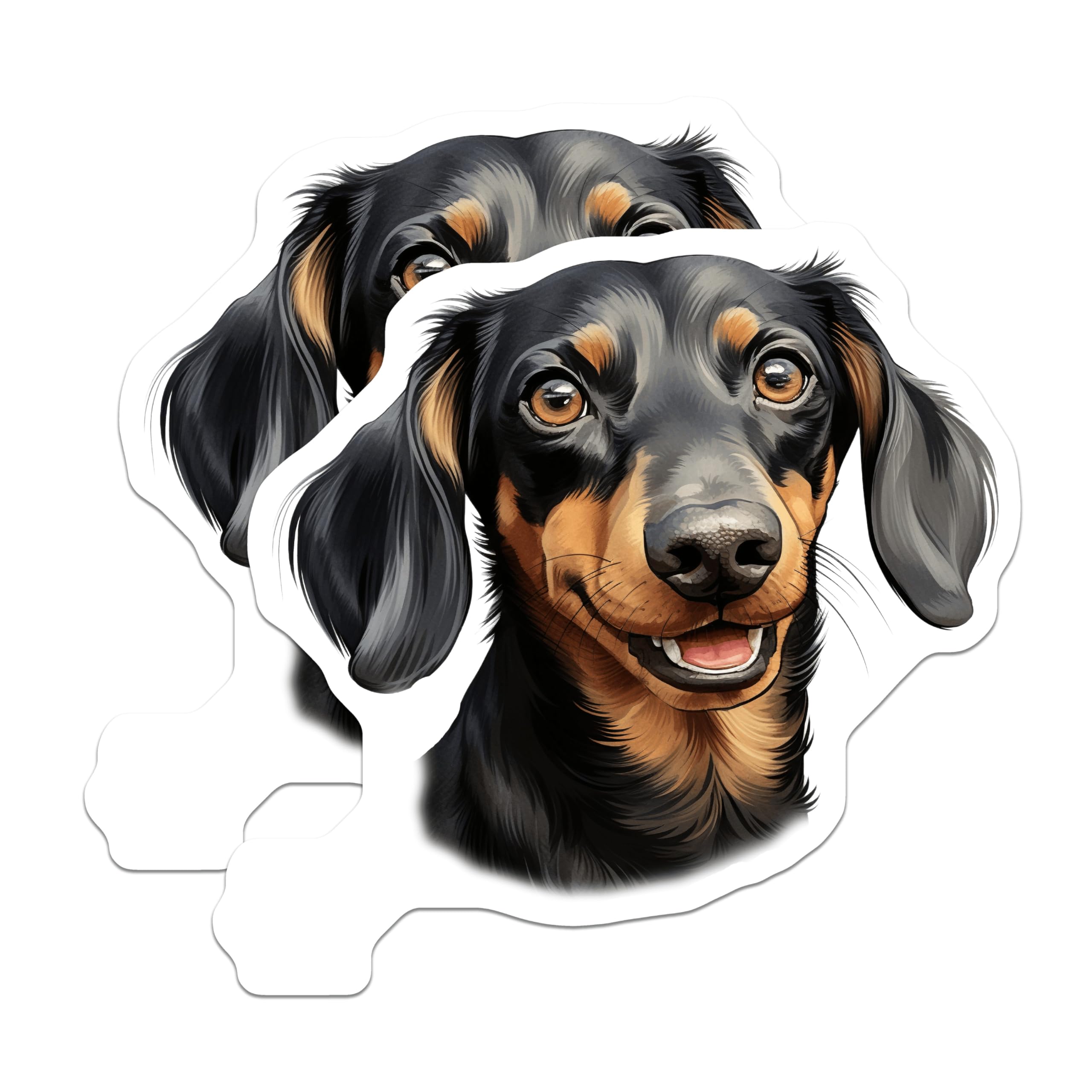 (2 Pack) Dachshund Magnets - Cute Dog Decor - Weiner Dog Refrigerator Accessory - Animal Lover Item - 5 Inches On Longest Side - Thick Durable Magnet - Made in USA - MAG25285