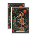 (2 Pack) Halloween Decor Magnet - Skeleton Artwork - 5" On Longest Side - Sticks to Smooth Flat Surfaces - Made in USA - MAG10008