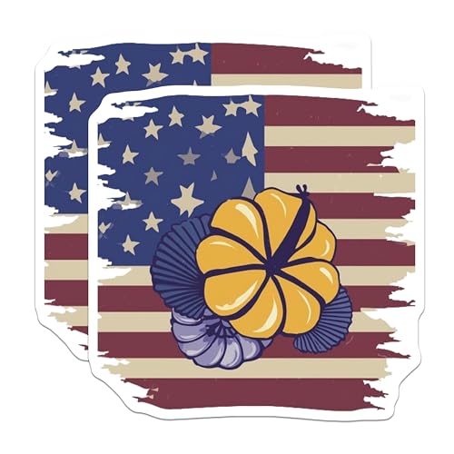 (2 Pack) Pumpkin Patriotic Magnets Magnets - 5" On Longest Side - Made in USA - Sticks to Refrigerators & Metal Surfaces - MAG8981
