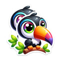 (2 Pack) Cute Toucan Magnets - Tropical Bird Decor - Kawaii Animal Refrigerator Art - Vibrant Kitchen Organizer - 5 Inches On Longest Side - Thick Durable Magnet - Made in USA - MAG39257