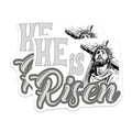 (2 Pack) He is Risen Magnets - Jesus Christ Art - Easter Religious Decoration - 5" On Longest Side - Premium Magnet - for Cars, Refrigerators, Toolboxes, Lockers - Made in USA - MAG16548