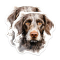 (2 Pack) German Wirehaired Pointer Magnets - Rustic Sporting Dog Art - Artistic Canine Refrigerator Decor for Pet Owners - 5 Inches On Longest Side - Thick Durable Magnet - Made in USA - MAG24917
