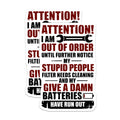 (2 Pack) Out of Order Magnets - Sarcastic Attention Magnet - Funny Workplace Decor - 5" On Longest Side - Premium Magnet - for Cars, Refrigerators, Toolboxes, Lockers - Made in USA - MAG15394