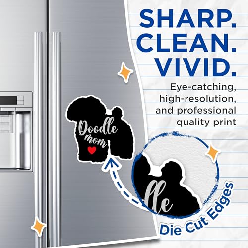(2 Packs) Doodle Mom Magnets - Doodle Mom Lover Dog Breed Magnets - 5 Inches On Longest Side - Premium Magnet - for Fridges, Toolboxes, Cars - Made in USA - MAG2466