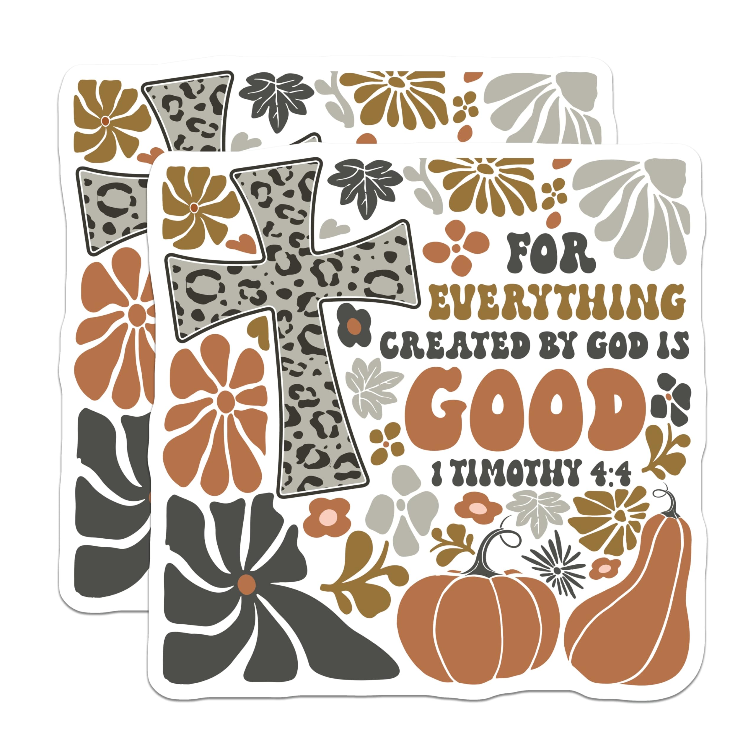 (2 Pack) Christian Bible Verse Magnets - Boho Fall Scripture Decor - Faith Encouragement Refrigerator Magnets - 5 Inches On Longest Side - Thick Durable Magnet - Made in USA - MAG25004