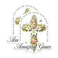 (2 Pack) Amazing Grace Magnets - Christian Floral Cross - Scripture Refrigerator Decor - 5 Inches On Longest Side - Thick Durable Magnet - Made in USA - MAG27332