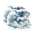 (2 Pack) Magical Unicorn Magnets - Fantasy Sky Creature - Celestial Art Refrigerator Decor - 5 Inches On Longest Side - Thick Durable Magnet - Made in USA - MAG38487