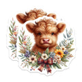 (2 Pack) Highland Cow Magnets - Cute Farmhouse Decor - Animal Lover Fridge Accent - 5 Inches On Longest Side - Thick Durable Magnet - Made in USA - MAG36351
