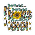 (2 Pack) Gigi Magnets - New Grandma Promotion - Sunflower Butterfly Western Cowhide Decor - 5 Inches On Longest Side - Thick Durable Magnet - Made in USA - MAG24726