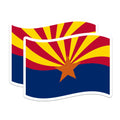 (2 Pack) Arizona Flag Magnets - State Pride Decor - Arizona Souvenir - 5" On Longest Side - Premium Magnet - for Cars, Refrigerators, Toolboxes, Lockers - Made in USA - MAG17190