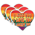(3 Pack) Rainbow Pride Heart Decals - LGBT Positive Affirmation - Acceptance Inclusion Sticker - 3 Inches On Longest Side - Easy Peel & Apply - Made in USA - 3MCS7043