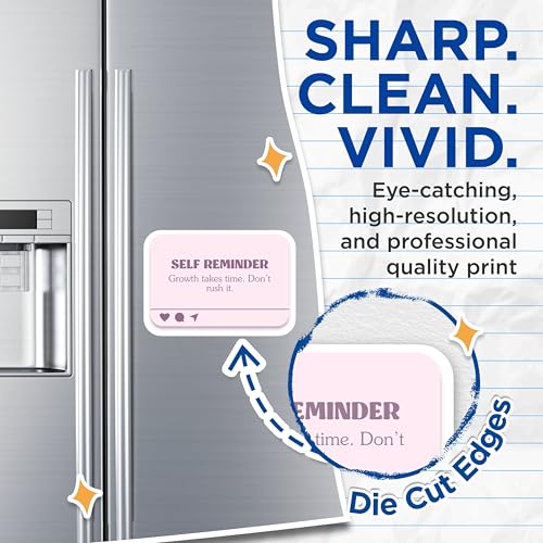 (2 Pack) Self Reminder Growth Takes Time Magnets - Inspirational Quotes - Positive Message - 5" On Longest Side - for Cars, Fridges, Toolboxes - Made in USA - MAG8328