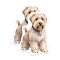 (2 Pack) Wheaten Terrier Dog Magnets - Cute Fluffy Pet Art - Dog Lover Fridge Decor - Animal Owner Accessory - 5 Inches On Longest Side - Thick Durable Magnet - Made in USA - MAG36867