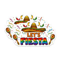 (2 Pack) Let's Fiesta Magnets - Sombrero Maracas Chili Pepper Design - Colorful Rainbow Celebration Decor - 5 Inches On Longest Side - Thick Durable Magnet - Made in USA - MAG24971