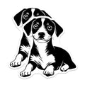 (2 Pack) Cute Puppy Dog Magnets - Pet Lover Refrigerator Decor - Adorable Animal Magnet Art - 5 Inches On Longest Side - Thick Durable Magnet - Made in USA - MAG36279