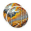 (2 Pack) Aspen Tree Forest Magnets - Fall Foliage Decor - Mountain Landscape Art - 5" On Longest Side - Premium Magnet - for Cars, Refrigerators, Toolboxes, Lockers - Made in USA - MAG17653