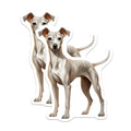 (2 Pack) Italian Greyhound Magnets - Dog Owner Decor - Pet Art Collection - 5 Inches On Longest Side - Thick Durable Magnet - Made in USA - MAG26833