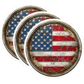(3 Pack) American Flag Decals - Distressed USA - Patriotic Laptop Decals - 3 Inches On Longest Side - Easy Peel & Apply - Made in USA - 3MCS0046