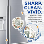 (2 Pack) Inspire Teach Grow Magnets - Motivational Teacher - Floral Classroom - Inspirational Educator - 5" On Longest Side - for Cars, Fridges, Toolboxes - Made in USA - MAG4418