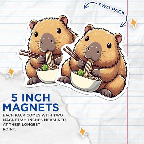 (2 Pack) Funny Kitchen Decor Magnet - 5" On Longest Side - Sticks to Smooth Flat Surfaces - Made in USA - MAG9917
