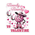 (2 Pack) Howdy Valentine Stickers - Valentine's Day Stickers - Cowboy Heart Stickers - Love Stickers - 5" On Longest Side - Sticks to Any Smooth Flat Surface - Made in USA - BMCS3137