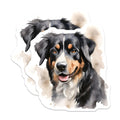 (2 Pack) Bernese Mountain Dog Magnets - Watercolor Dog Art - Dog Lover Decor - 5 Inches On Longest Side - Thick Durable Magnet - Made in USA - MAG27595