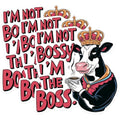 (3 Pack) Bossy Cow Decals - Queen Cow - Funny Cow Decals - 3 Inches On Longest Side - Easy Peel & Apply - Made in USA - 3MCS1020
