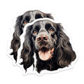 (2 Pack) Black Spaniel Dog Magnets - Cocker Spaniel Art - Dog Lover Fridge Decor for Pet Owners - 5 Inches On Longest Side - Thick Durable Magnet - Made in USA - MAG27856