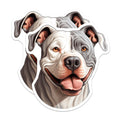 (2 Pack) Pitbull Dog Magnets - Smiling American Pitbull Terrier Decor - Pet Owner Kitchen Fridge Locker Animal Art Accessory - 5 Inches On Longest Side - Thick Durable Magnet - Made in USA - MAG23372