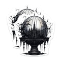 (2 Pack) Gothic Cathedral Magnets - Dark Academia Decor - Spooky Fantasy Home Art - Halloween Fridge Display - 5 Inches On Longest Side - Thick Durable Magnet - Made in USA - MAG38995