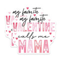 (2 Pack) Valentines Day Stickers - Mama Stickers - Love Stickers for Mom - 5" On Longest Side - Sticks to Any Smooth Flat Surface - Made in USA - BMCS3070