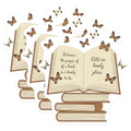 (3 Pack) Butterfly Book Decals - Book Lover Decals - Literary Quote Decal- 3 Inches On Longest Side - Easy Peel & Apply - Made in USA - 3MCS5304