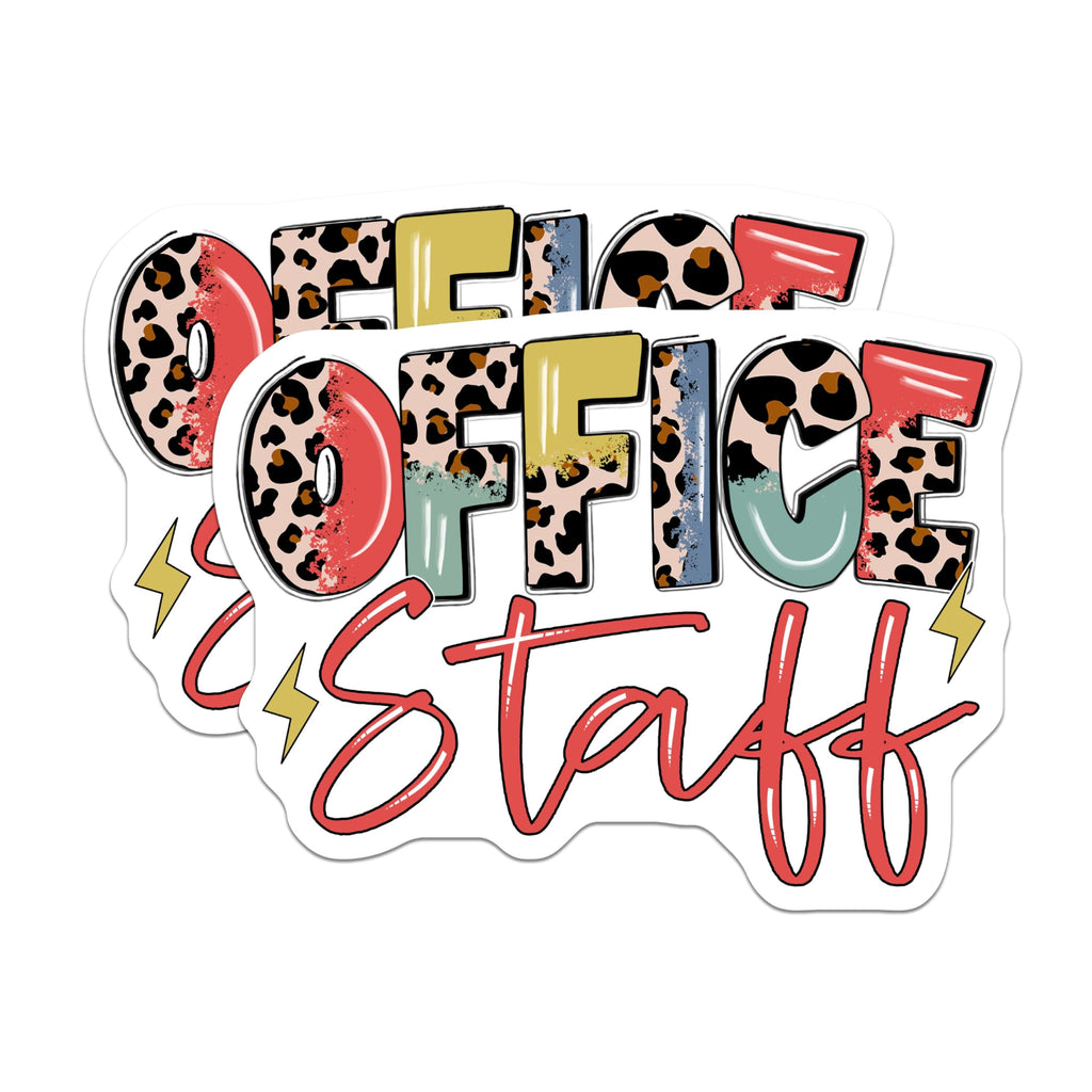 (2 Pack) Office Staff Magnets - Trendy Leopard Print Decor - Fun Coworker Employee Workplace Item - 5 Inches On Longest Side - Thick Durable Magnet - Made in USA - MAG19009